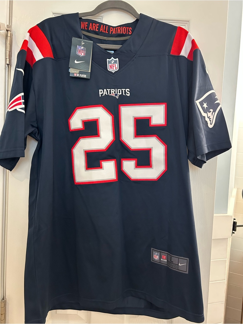 NFL Navy and Red Patriots Fan Jersey